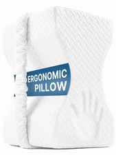 UJPFEO Knee Pillow for Side Sleepers-Memory Foam Leg Between White