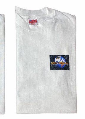 Vintage Early 90's MCA Universal Home Video promo Tee Shirt XL HANES heavyweight