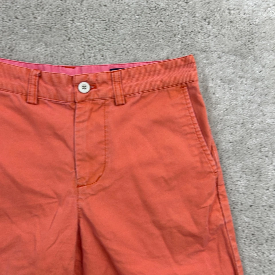 Vineyard Vines Breaker Shorts Boys Size 12 Orange Flat Front Cotton Chino - Image 3 of 4