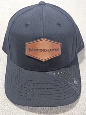 Branded Bills Elite Series Raymond James Leather Patch Black Snapback Hat Cap
