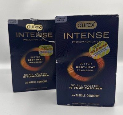 Durex Intense Nitrile Condoms Non-Latex - 24 Pack -  EXP 01/2028- New, Sealed!