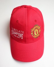 MANCHESTER UNITED PREMIER LEAGUE CHAMPIONS FOOTBALL SOCCER BASEBALL CAP HAT RED