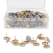 VAPKER 200 PCS Thumb Tacks Gray Plastic Round Head Thumbtacks 2/5 inch,