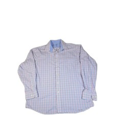 Mens Chaps Coolmax 16.5 34/35 Regular Fit Blue/Red/White Checked Button Down