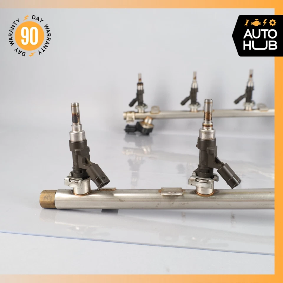 07-15 Mercedes W216 CL63 E63 C63 AMG Motor Inyector Riel con Inyectores OEM Foto 4 de 4