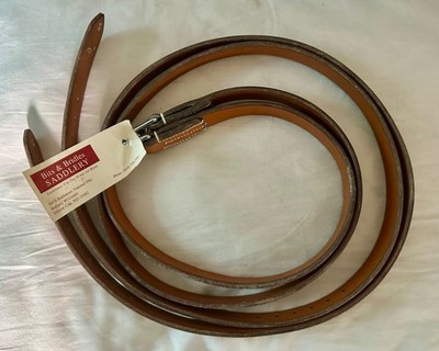 Caramel Beval 7/8 x 54 Half Hole English Stirrup Leathers NWT