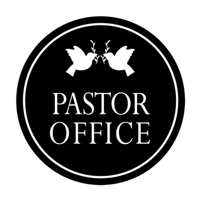 Signs ByLITA Circle Pastor Office Wall or Door Sign