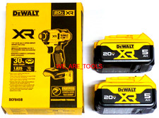 Dewalt DCF845B 3-Speed Brushless 20V Cordless 1/4" Impact Driver, 2 5.0 Battery