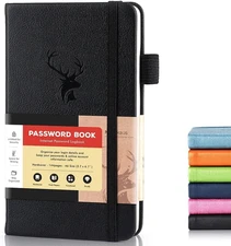 Password Book with Alphabetical Tabs Small Password Keeper with Extra Password S
