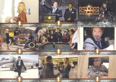 2008 Rittenhouse Iron Man Movie Complete 70 Card Base Set Robert Downey Jr RC