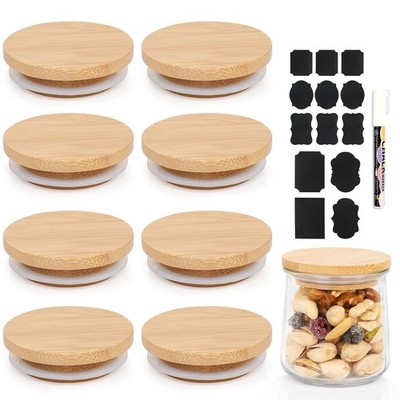 Oui Yogurt Jar Lids, Oui Yogurt Bamboo Jar Lids Set, Wooden Lids for Oui Yogu...