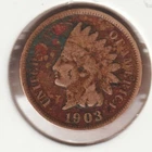 US Rare Old West 1903 Indian Head Penny Coin American Collection Shield Cent USA