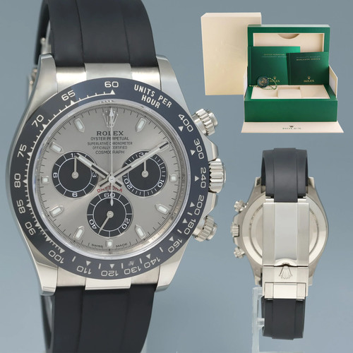 2020 MINT Rolex Daytona White Gold 116519LN Ceramic Ghost Silv...