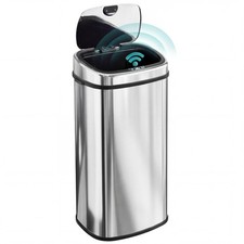 HOMCOM 68L Sensor Dustbin Stainless Steel Automatic Kitchen Waste Bin Silver
