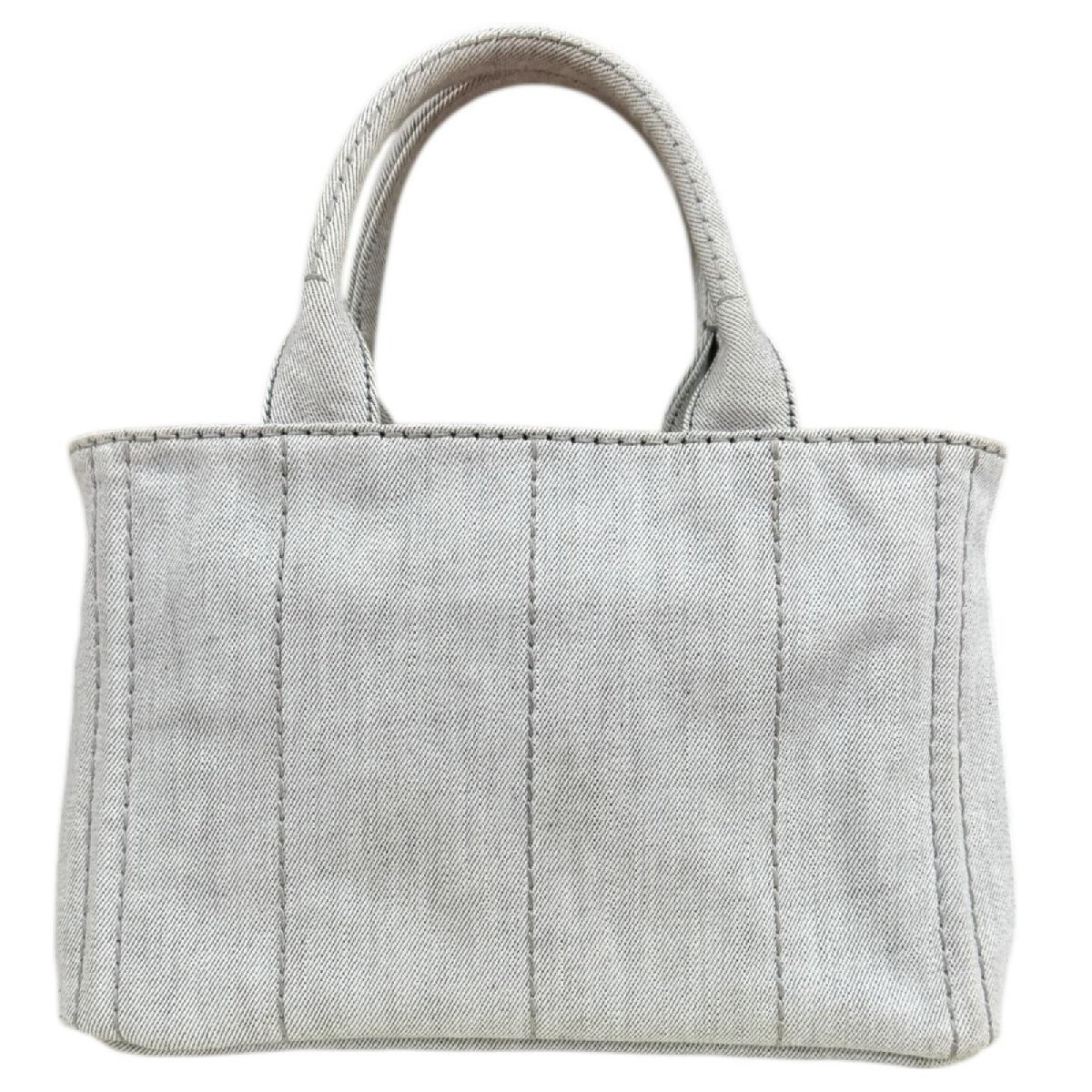 Prada Canapa Tote SS Shoulder Bag Canvas 1BG439 Gray Ladies PRADA Used from japa thumbnail 3