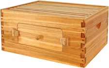Beecastle 10 Frame Deep Bee Hive Box, Langstroth Beehive Boxes Dipped in 100% Na
