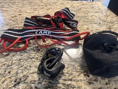 Camp Flash Harness Size Large, Black Diamond ATC Pilot, Black Diamond Chalk Bag