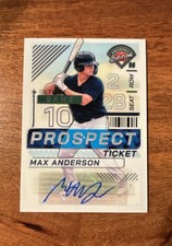 2024 Panini Prospect Edition - Max Anderson #49 Holo Signatures (AU, RC)