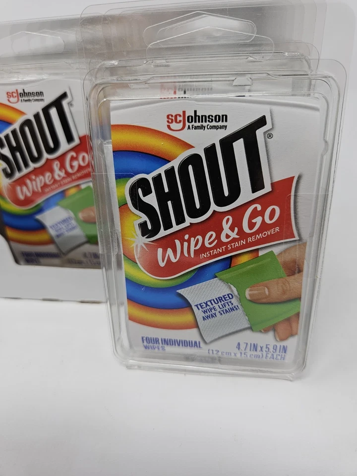 [96 包]呼喊湿巾去污剂衣服洗衣,即时去污剂 — 第 2/4 张图片