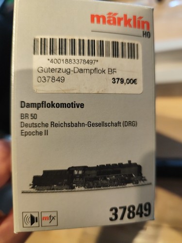 Märklin H0 37849 Dampflok BR 50 007 DRG Digital MFX Sound, Telex Neuw. In OVP | Zustand: Neu: Sonstige (siehe Artikelbeschreibung)