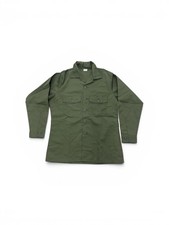 Vintage US Army OG507 Olive Green Fatigue Baker Shirt 16 1/2 X 34 New Old Stock
