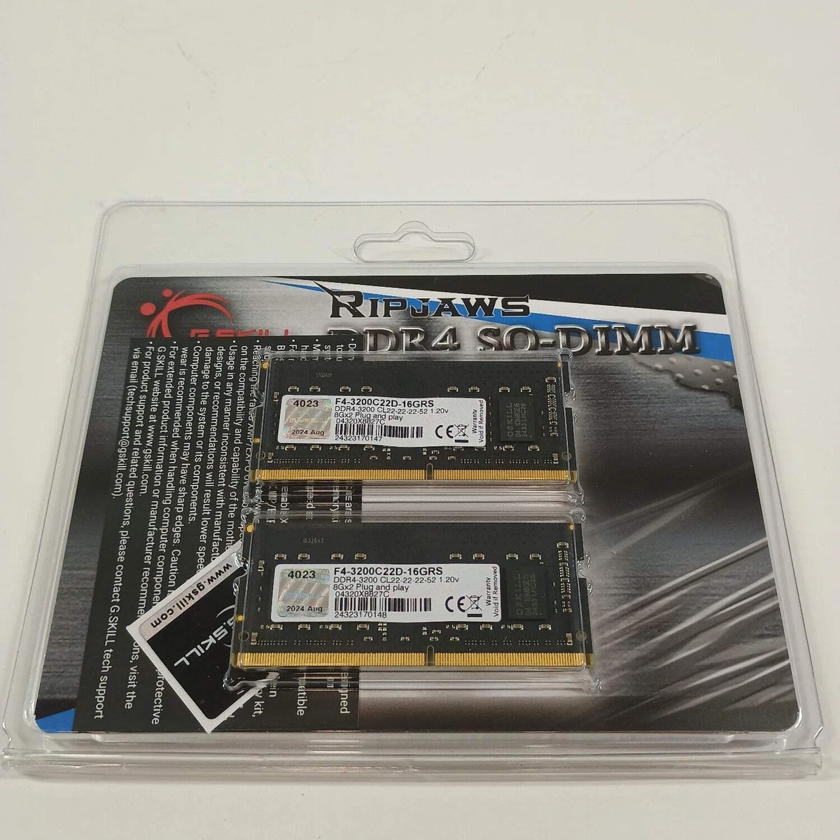 芝奇pc4-25600 (ddr4-3200) 总线速度计算机RAM 8 GB 模块容量| eBay