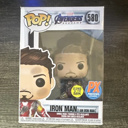 Funko Pop! Vinyl Iron Man Avengers PX Previews Exclusive Glow #580