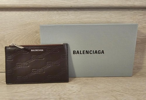Balenciaga Men's Embossed Monogram Long Coin And Card Holder $RRP495
