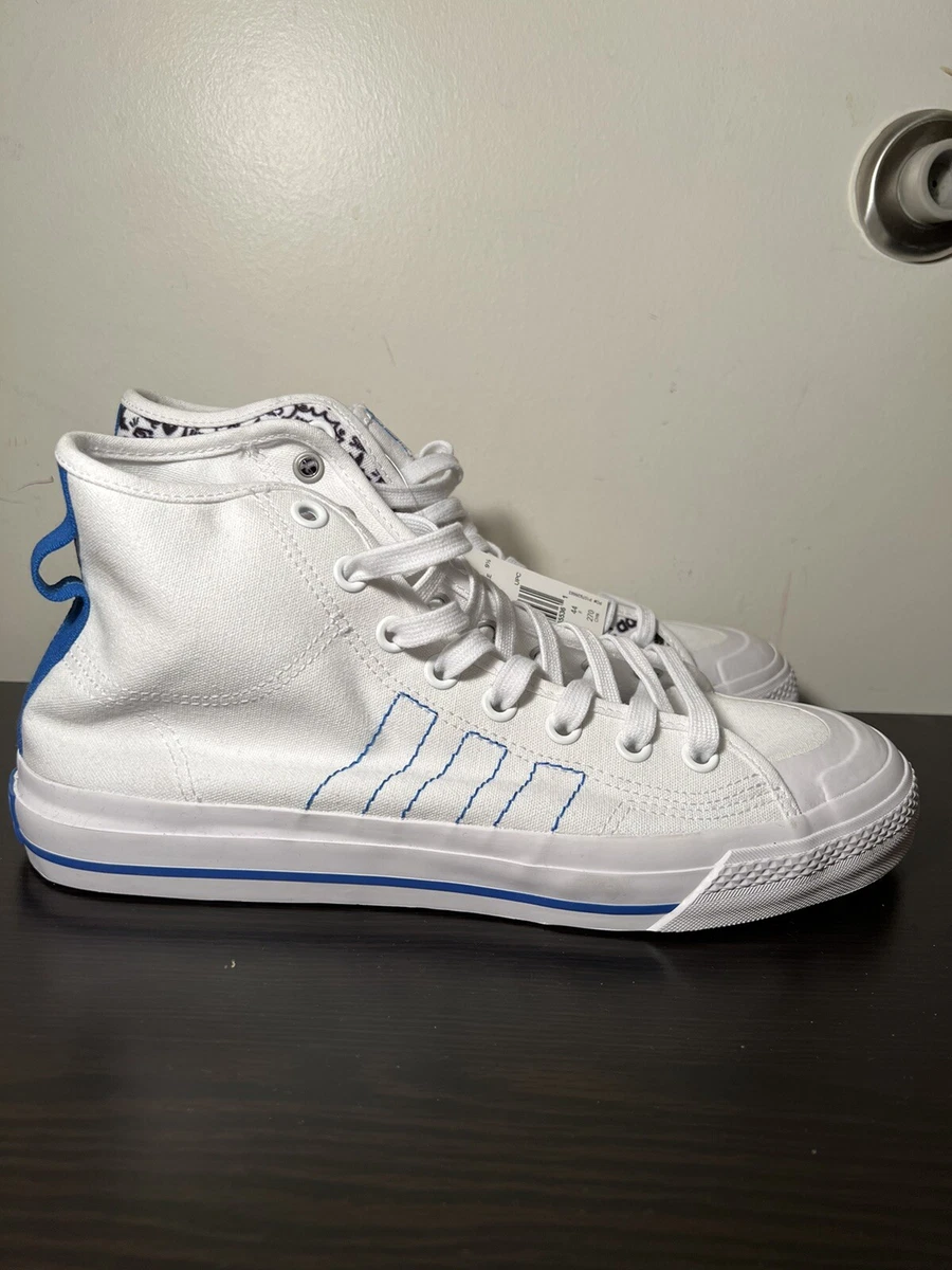 Adidas nizza sales hi white blue