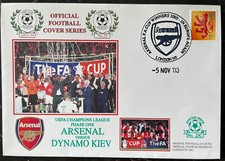 Arsenal v Dynamo Kiev 5th November 2003 Dawn First Day Cover