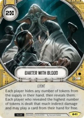 Star Wars Destiny: Barter With Blood [Mint/NM] Convergence SW Fantasy Flight Gam