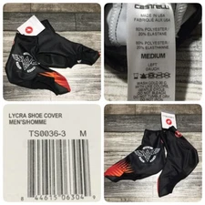 Castelli Cycling Lycra Shoe Cover Men’s M Black USA Made