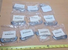 Lot of 10 ASI GLOBAL PARTITIONS 40-8561709 Door Pull,Zinc,Bright 3PEN2