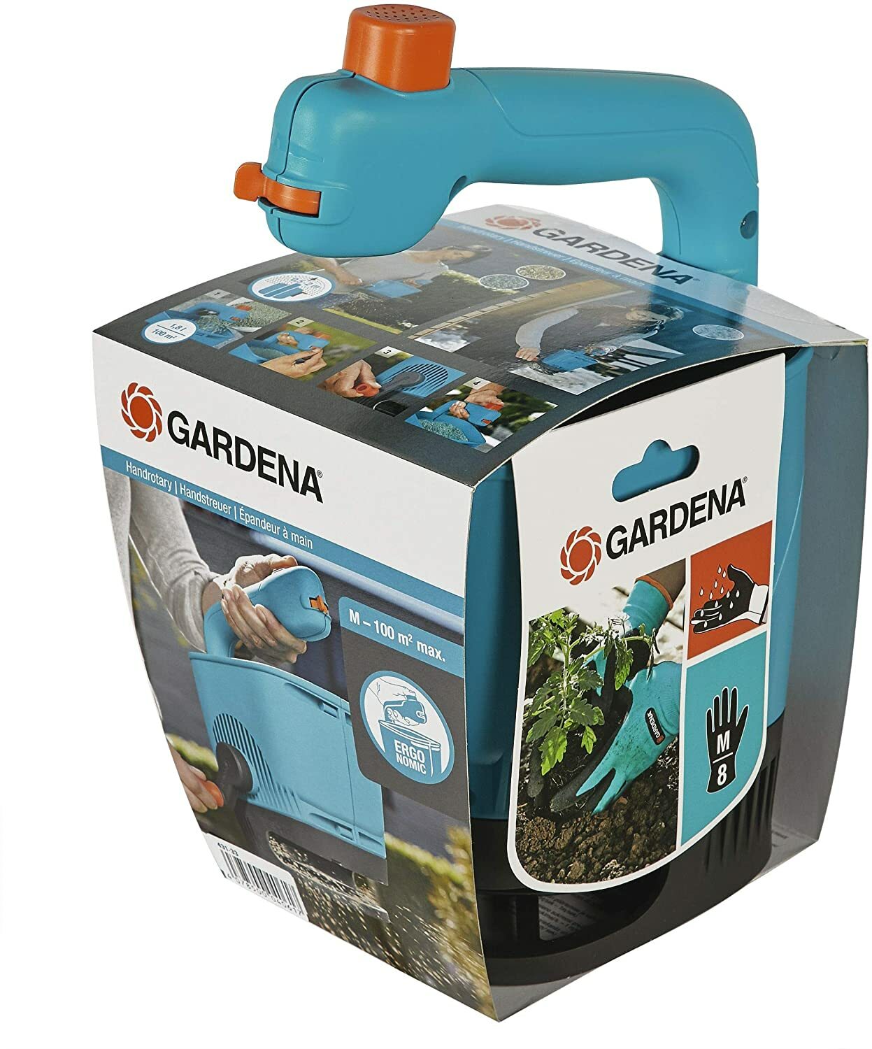 GARDENA Hand Garden Spreader Fertilizer Seed Seeder Lawn Grass EasyTo