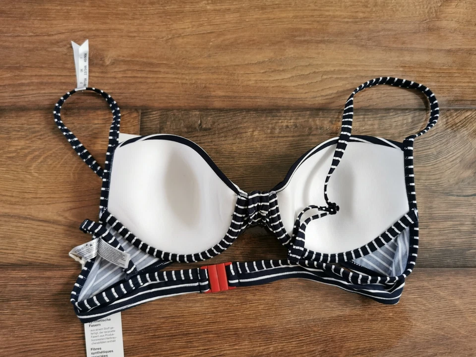 Sujetador acolchado de playa Esprit Grenada blanco marino para mujer Reino Unido talla 12/34A TOTALMENTE NUEVO Foto 2 de 3