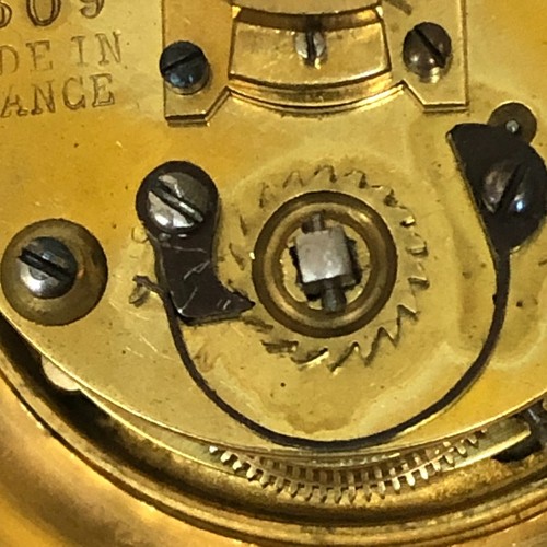 Antike französische Champlevé Emaille Runduhr mit dem Ständer. - Bild 21 von 24