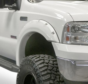 4pcs Pocket-Riveted Textured Fender Flares fit 99-07 Ford F-250//F-350 Super Duty