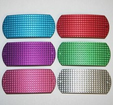 Delsol Barrette Hair Clip Square Retro Disco Women Shiny Metal Made in France