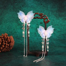 Chinese Traditional Butterfly Tassel Hairpin Hair Clip Hanfu Cosplay Headdress