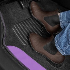 Purple Vinyl Carpet Heavy Duty Universal Car Floor Mats For Auto Van Truck Suv