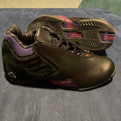 adidas TMAC 3 Restomod Raptors Black Purple Basketball Shoe GY2394 Men Sz 9 1/2