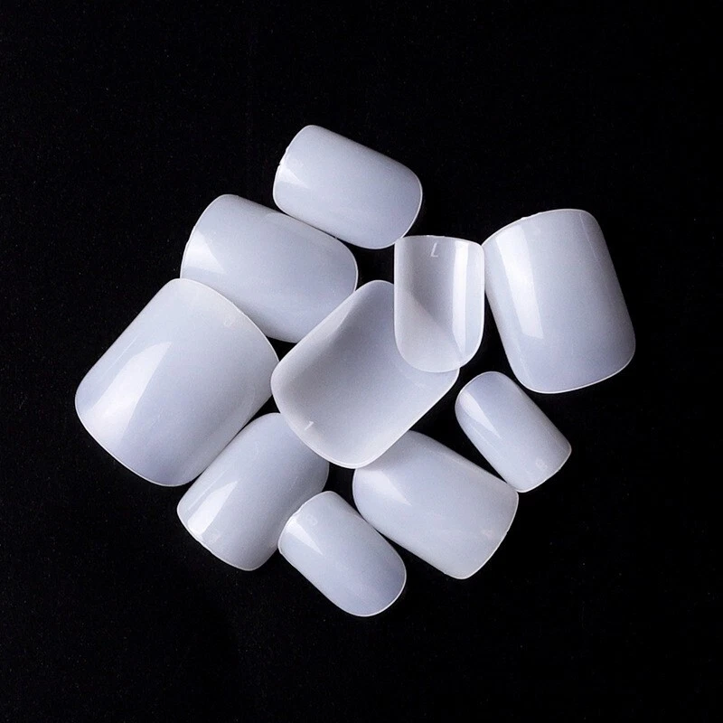 500pcs Square Short Fake Nails Full Cover False Nail Art Tips Natural Color - Image 4 of 4