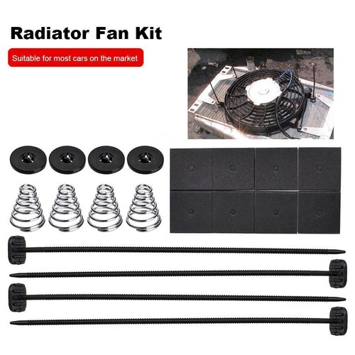 NEW ELECTRIC FAN TIE BELT CLIPS BRACKET MOUNTING KIT RADIATOR RADIATOR C0V6 - Picture 2 of 12