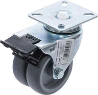 Bgs Doppel-Lenkrolle Rollen Mit Bremse Ø 75 Mm MöBelrollen Innen AußEn Rad RäDer