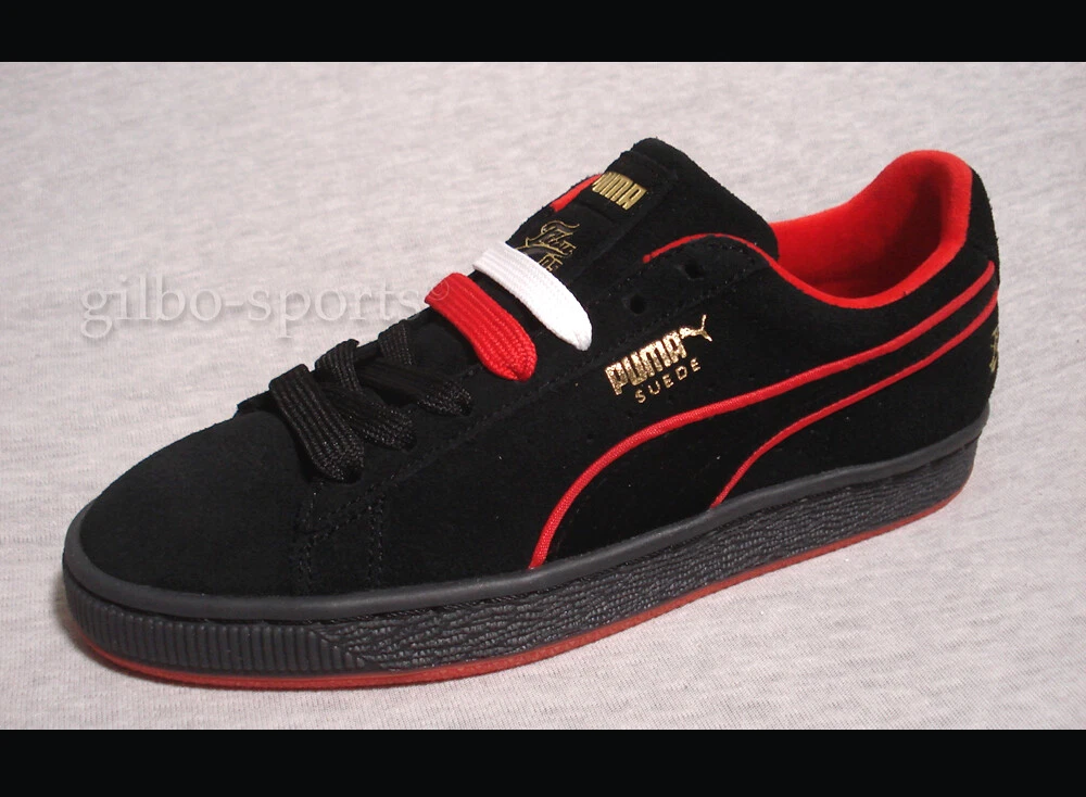 Puma suede best sale noir rouge