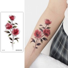 1 Sheet Temporary Tattoo Sticker Floral Pattern Body Art for Arm Leg Back Decor