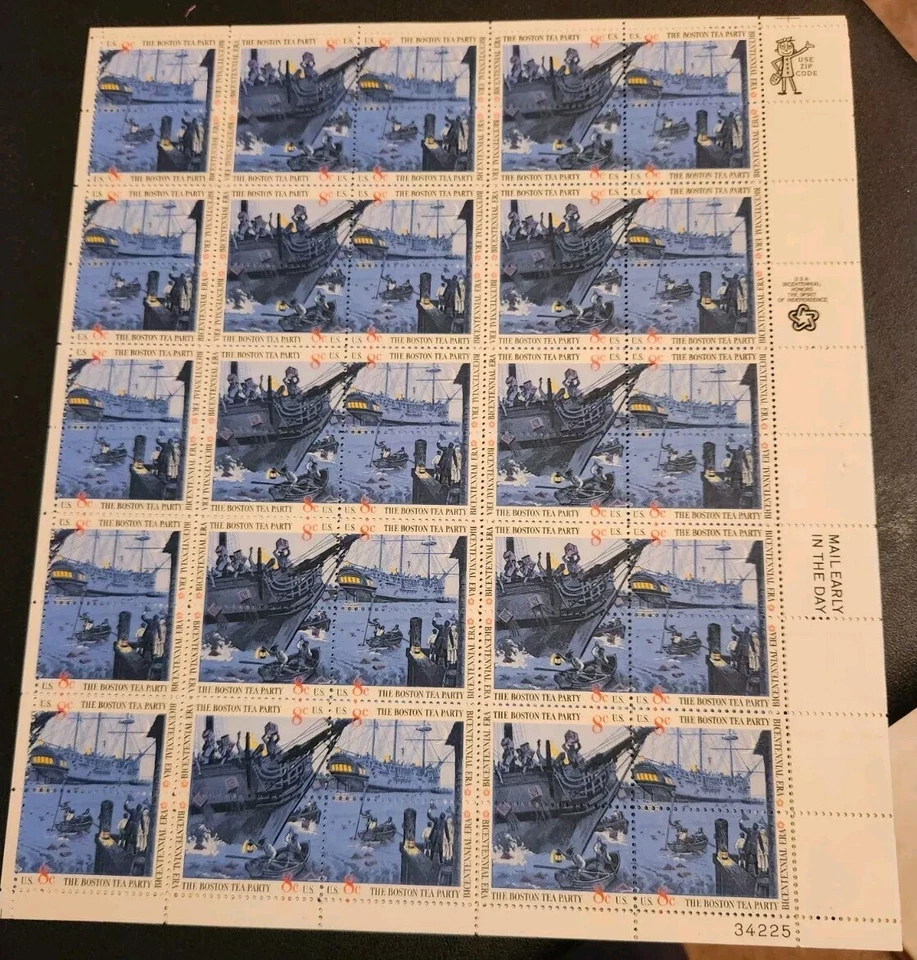 USA Stamps Scott # 1480-1483 4 Full Sheets Round Robin (Same Plate # on each) - Image 4 of 4