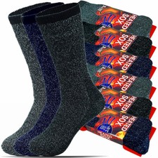 Mens Winter Heavy Duty Heated Thermal Warm Socks Insulated Boot Sox 9-13 Lot