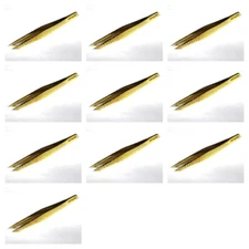 10 Revlon True Precision Tweezer Slanted  Pointed Tip GOLD SERIES (2/5pk Sealed)