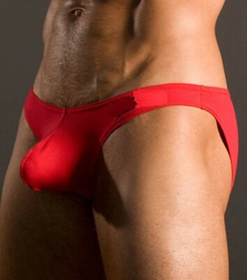 MCT 18406 Herren RIO SLIP BULGE POUCH Swell Stretch MINI TANGA in ROT in S - 2XL